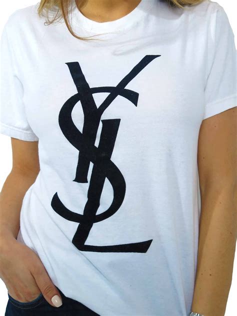 ysl logo t shirt women's|yves saint laurent logo shirt.